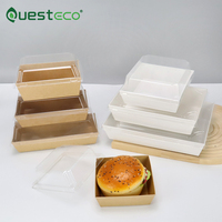 Boîte à gâteau rectangulaire en carton kraft à prix abordable, emballage alimentaire en papier pour pâtisserie, boîte à sandwich
