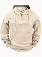 Sweat à capuche zippé pour homme, populaire au printemps et en automne, multi-poches, sport et loisirs, livraison directe d'usine