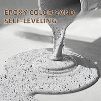 Peinture de sol colorée, revêtement époxy auto-nivelant à texture pierre granitique, sable coloré, vente en gros d'usine OEM ODM