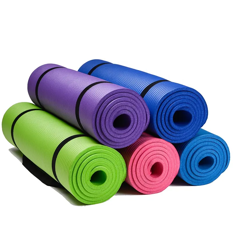 Hete Verkoop Antislip Fitnessmat, 1/2-Inch Extra Dikke Nbr Comfort Schuim Oefen Yoga Mat Voor Pilates Fitness Workout