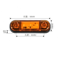 Mini Feu de Positionnement LED Ovale Ultra-Mince 5 Couleurs 12-24V pour Camion Remorque Van VR Moto Caravane