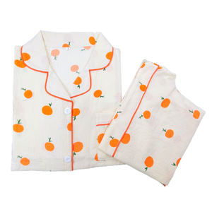 कस्टम पजामा की ग्रीष्मकालीन प्यारी लड़की पजामा लैपल शॉर्ट आस्तीन वाली शॉर्ट्स महिलाओं के लिए सेट - Product Image 1