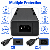 Adaptateur de bureau certifié CE haute efficacité 12V 4A avec prise UK AC 100-240V pour commutateur réseau