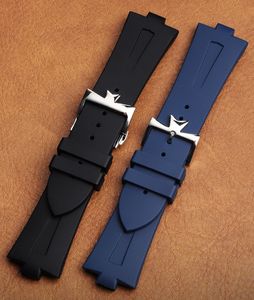 Correas de reloj para hombre de 8mm, correa de reloj de goma FKM para pulsera <span class=keywords><strong>Vacheron</strong></span> <span class=keywords><strong>Constantin</strong></span> P47040 47450 49150 - Product Image 2