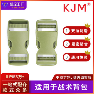 Boucle de sécurité réglable en plastique KJM à double tirage 15 mm 20 mm 26 mm pour sacs à dos et équipements de plein air - Product Image 5