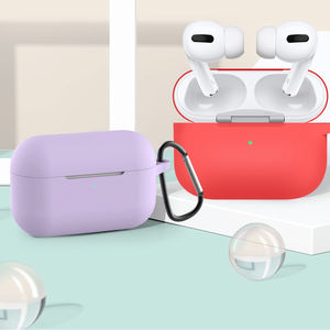 Funda de silicona para <span class=keywords><strong>Airpods</strong></span> Pro, funda inalámbrica con gancho de transporte para auriculares, envío gratis - Product Image 5