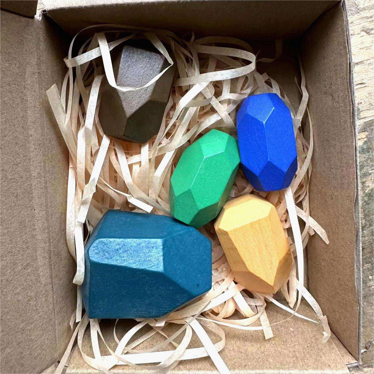 5 granos de madera de haya de color