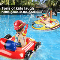 Flotteurs de piscine gonflables pour enfants avec pistolet à eau, flotteurs de piscine gonflables pour tout-petits, jeux de piscine