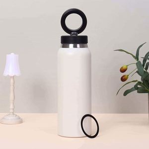 316 Stainless Steel Insulated Water Bottle Pop-Up Lid Portable Thermal Bottle <b>Large</b> Capacity Food Grade Travel Mug - Product Image 2