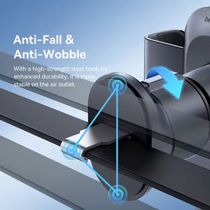 <span class=keywords><strong>Baseus</strong></span>-Soporte de metal para teléfono de coche, soporte de ventilación de aire para teléfono móvil iPhone, Xiaomi, Samsung, Huawei, Realme - Product Image 2