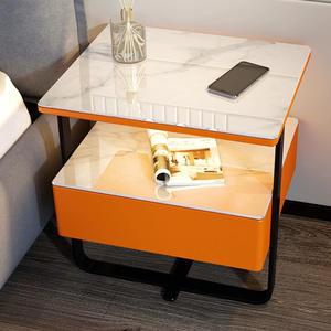 Mesita de noche LED multifunción inteligente moderna de venta completa del fabricante con estación de carga inalámbrica y Puerto USB - Product Image 2