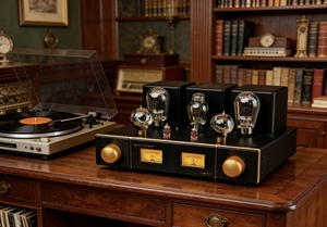 Amplificador de Tubos Vintage 300B MONA Clase A Estéreo HiFi con Rectificador 274B y Tubos 6SN7&ECC83, Medidor VU Retro, Música Analógica Cálida y Pura - Product Image 5