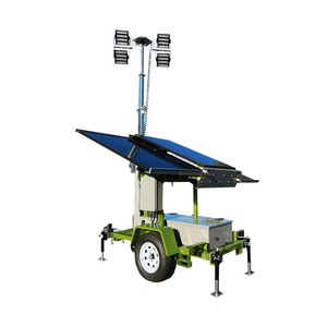 Solar <b>Powered</b> Light <b>Tower</b> Trailer With Led Lights For Construction Sites - Product Image 4