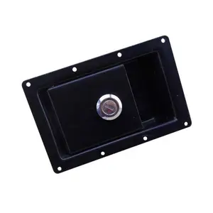 Heavy Duty Flush Mount Black Tool box Recessed Paddle Lock Paddle Latch with Powder Coatings