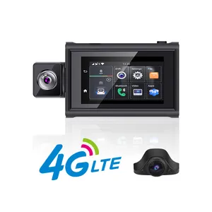 G3 ống kính kép HD1080P ghi 4G Dashcam Android 10 2 + 32G với điều hướng GPS wifi và phát trực tiếp 4G trên điện thoại thẻ tối đa 256g