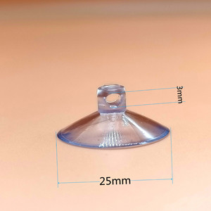 Ventouse transparente multi-taille 25-80mm à trou croisé en PVC pour meubles et objets décoratifs - Product Image 5