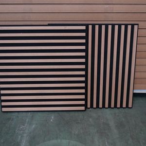 Panneau acoustique de haute qualité Akupanel Akoustik panneau Polyester latte en bois pour KTV chambre <span class=keywords><strong>appartement</strong></span> hôpital <span class=keywords><strong>insonorisation</strong></span> - Product Image 4