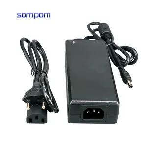 Adaptador de energia, carregador de 12v 12w 24w 36w 50w 60w 72w 84w 100w 120w 120v 240v ampla tensão ac/dc adaptador de alimentação de fio