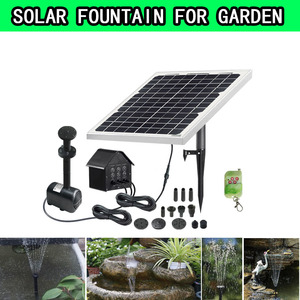 Fontaine solaire en alliage d'aluminium <span class=keywords><strong>JOVTOP</strong></span> pour jardin et extérieur avec pompe à eau (JT-280-12W) - Product Image 6