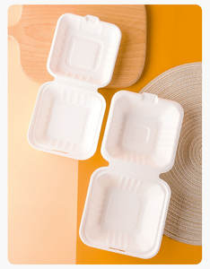 Contenedor de Alimentos Biodegradable de Bagazo Personalizado para Refrigerador, Apto para Microondas, Desechable, para Llevar con Tapa - Product Image 5