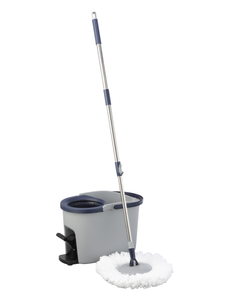 15L Dual Drive Easy Wring Stainless-Steel Microfiber Wet Dry Floor Cleaner Foot Pedal <strong>Spin</strong> Mop Bucket with <strong>Pull</strong> Rod - Product Image 2