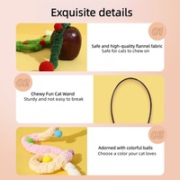 Accessoires pour animaux Produits pour chats Gros Extendu Peluche Cloche Interactif Mouvement Jouet pour chat Baguette de jeu