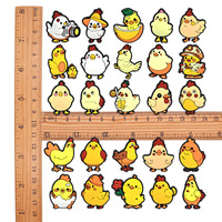 Aangepaste Kawaii gele kippen schoenbedels met schattige eierschaalontwerpen, leuke kuiken schoenpins voor kinderschoentjes decoratie