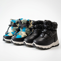 Bottes d'hiver unisexes pour enfants personnalisées, doublure en fourrure, imperméables, imprimé camouflage, semelle antidérapante, pour l'extérieur
