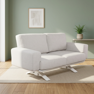 Sofá Cama Moderno de Tres Plazas, Tapizado en Cuero PU, Relleno de Espuma, Patas Metálicas, Respaldo Firme, Diseño Minimalista, Muebles para Sala de Estar - Product Image 4