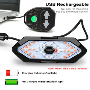 ไฟท้ายจักรยานแบบรีโมทคอนโทรล พร้อมไฟเลี้ยว กันน้ำ IPX4 ชาร์จ USB ได้ ใช้หลอดไฟ LED สำหรับปั่นจักรยานกลางคืน - Product Image 5
