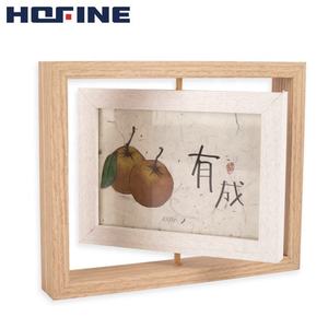 Nhà Máy bán hàng trực tiếp của Cuốn tiểu thuyết Hai mặt bằng gỗ xoay tùy chỉnh khung ảnh kỹ thuật số - Product Image 4