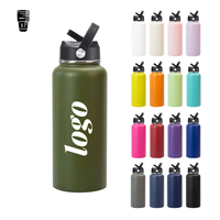 Bouteille d'eau sport isotherme en acier inoxydable à double paroi, personnalisée, 32 oz et 40 oz, avec couvercle verrouillable ODM