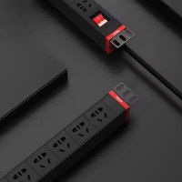 Bloc de distribution d'alimentation (PDU) personnalisé à 8 ports, câbles d'alimentation de type US, équipement électronique 220V 16A, garantie de 2 ans, modèle noir