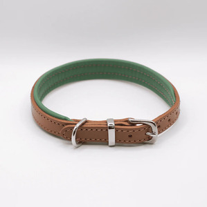 <span class=keywords><strong>Collar</strong></span> de entrenamiento para perros de cuero genuino de calidad con logotipo personalizado, accesorios suaves para perros pequeños y medianos con estilo de lujo, suministros para mascotas - Product Image 1