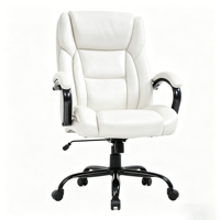 Chaise de bureau ergonomique pivotante avec accoudoirs, siège large, capacité 500 lb, massage, réglable, pour bureau, travail, direction, directionnelle