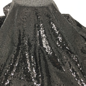 Buon prezzo all'ingrosso tessile RXF0725 maglia tinta unita poliestere lavorato a maglia con paillettes <span class=keywords><strong>tessuto</strong></span> ricamo <span class=keywords><strong>per</strong></span> abiti - Product Image 5