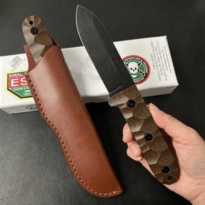 Cuchillo Bowie ES-PR4 DIY de punta recta para camping al aire libre, acero inoxidable, mango G10, 3 mm de grosor, 20 cm, multiusos, OEM - Product Image 2