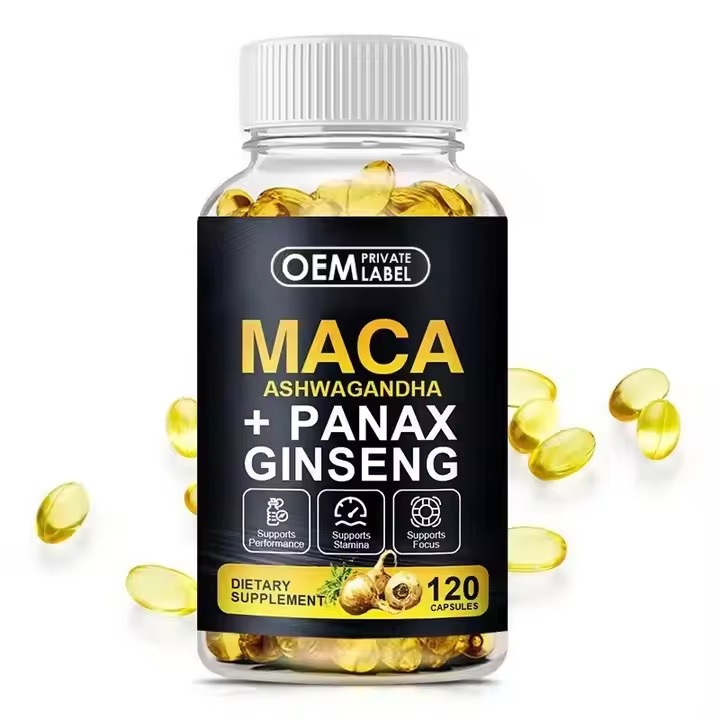 OEM Private Label Maca Ginseng Capsules Enhancement Vitamin Herbal Nutrition Healthcare