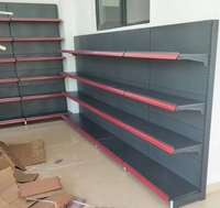 Étagères de supermarché SanYang à double face, rayonnages gondoles pour magasins d'alimentation, présentoirs métalliques pour usage général en magasin