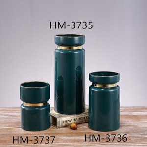 <span class=keywords><strong>Vase</strong></span> moderne minimaliste avec surface électroplaquée et émaillée, design simple et moderne, décoration créative pour la maison, style nordique, salon, table à manger - Product Image 3