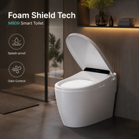 WC intelligent en céramique avec siège chauffant, lavage féminin, lavage des fesses, capteur de siège, buse autonettoyante, cuvette allongée, télécommande