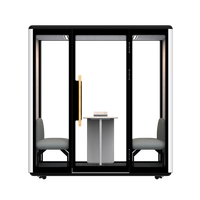 Cabine de bureau modulaire insonorisée portable Comine avec espace de travail acoustique pour les bureaux de coworking, les immeubles de bureaux et les entrepôts