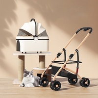 Poussette pour animaux de compagnie détachable pour petits chats, idéale pour le jogging et la randonnée