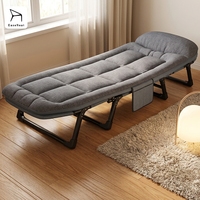 Lit pliant compact de fabricant avec cadre métallique et coussin confortable pour chambre et bureau