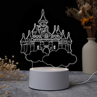 Luz Nocturna LED Acrílica 3D Multicolor Creativa Personalizada de Venta Caliente