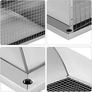 Capot d'évacuation extérieur victorien en acier inoxydable de 8 pouces avec grille de protection pour extracteurs de salle de bain et de cuisine - Product Image 2