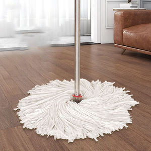 Vadrouille en fil de coton à tête en acier inoxydable pour le nettoyage domestique Vadrouille de bureau absorbante agrandie et élargie Vadrouille traditionnelle - Product Image 3