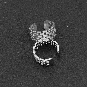 2026 Best Sales Popular Simple Niche Design Stripe <b>Ring</b> Vintage Style Silver Plated Unisex's <b>Rings</b> Fashionable Jewelry Wholesale - Product Image 3