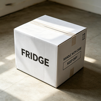 Boîtes d'emballage pour réfrigérateurs en gros, boîtes en carton ondulé blanc imperméable pour l'expédition de réfrigérateurs