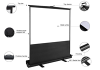 Écran de projection universel portable sur pied en fibre de verre gris pour projecteurs normaux / UST, compatible 4K 3D, toutes tailles
